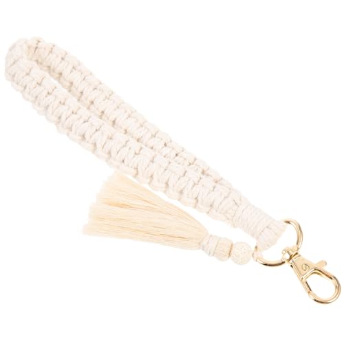 TOGEVAL Vielseitiger Schlüsselanhänger Mit Seilquaste Makramee-Armband Schlüsselanhängerhalter Gewebtes Schlüsselband Für Die Reise von TOGEVAL