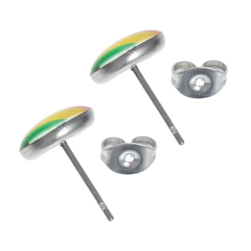 TOGEVAL Regenbogen Ohrstecker aus Farbenfrohe Lgbtq Pride Ohrringe Robust und Hautfreundlich Unisex Schmuck für Alltag und Party für Lesbische und Schwule von TOGEVAL