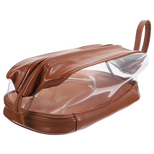 TOGEVAL Reise Kosmetiktasche Transparent Tragbare Toilettentasche mit Großem Stauraum Robuster Reißverschluss Langlebiges Material für Damen für Reisen und Fitness von TOGEVAL