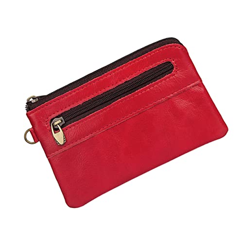 TOGEVAL Leder Für Männer Vintage Reißverschluss Handtasche Herren Business Geldbörse Männlich Reißverschluss Tasche von TOGEVAL