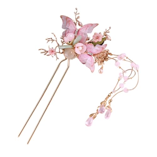 TOGEVAL Retro Stil Haarschmuck Chinesischer Stil Haarstäbchen mit Quaste Eleganter Haarstab für Damen Fester Sitz für Dickes Haar Geeignet für Hochzeit Cosplay Party Traditioneller von TOGEVAL