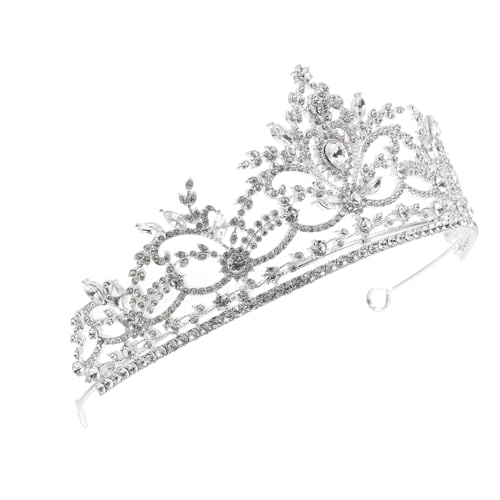 TOGEVAL Rhinestone Brautkrone für Damen Leichtes Komfortables Hochzeit Haaraccessoire Strass Diadem Funkelnde Prinzessin Tiara für Braut und Festliche Anlässe von TOGEVAL