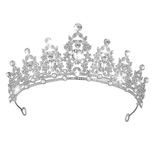 TOGEVAL Rhinestone Tiara Haarreif Damen Leicht und Sicher Funkelnder Haarschmuck für Hochzeit Geburtstag Fest Design Komfortabel und Vielseitig Einsetzbar von TOGEVAL
