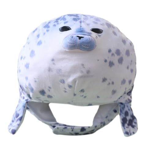 TOGEVAL Seal Plush Headgear Kostüm Hut Für Partys Und Rollenspiele Lustiger Plüsch Tierhut Für Und Mottopartys Weicher Und Bequemer Tragekomfort von TOGEVAL