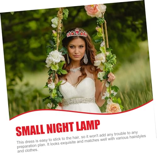 TOGEVAL Rote Herz Tiara Haarschmuck mit Kristallperlen Braut Haarreif für Hochzeit Damen Prinzessin Bridal Headwear von TOGEVAL