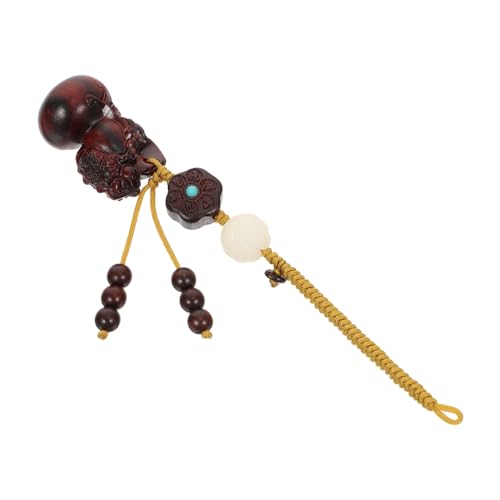 TOGEVAL Schlüsselanhänger Autoanhänger Für Rückspiegel Chinoiserie-Ornamente Haning Verzierung des Rückspiegels des Autos Kürbis-Ornamente Rucksack Hängende Dekoration Auto Bling Rosenholz von TOGEVAL