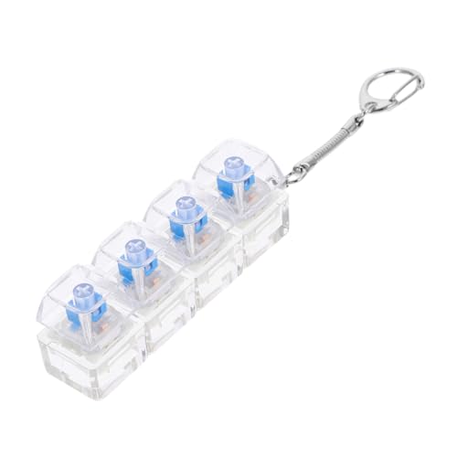 TOGEVAL Pc Transparent Decompression Keychain Mit Fidget Spielzeug Schlüsselanhänger Für Stressabbau Und Dekoration Für Taschen Und Schlüsselbund von TOGEVAL