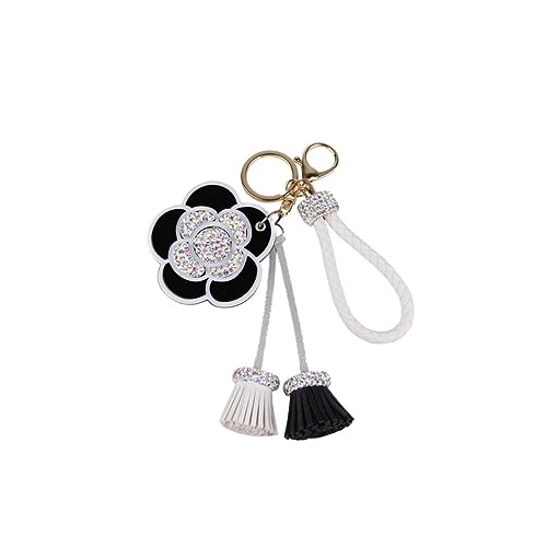 TOGEVAL Schlüsselanhänger Mit Spiegel Handgemachter Dekorativer Schlüsselhalter Für Damen Stilvoller Schlüsselring Mit Einzigartigem Design Tragbar Und Praktisch Für Handtaschen von TOGEVAL