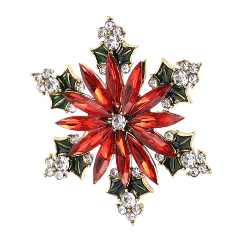 TOGEVAL Schneeflocken Brosche Mit Strasssteinen Elegante Weihnachts-anstecknadel Aus Legierung Für Kleider Und Pullover Multifunktionales Accessoire Für Festliche Anlässe TOGEVAL Schneeflocken Brosche Mit Strasssteinen Elegante Weihnachts-anstecknadel Aus Legierung Für Kleider Und Pullover Multifunktionales Accessoire Für Festliche Anlässe von TOGEVAL