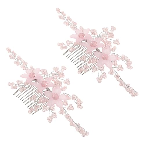 TOGEVAL Seitliche Haarkämme Mit Strasssteinen Für Brautschmuck Hochzeitskämme Aus Glas Dekorative Haarspangen Für Braut Vintage-haarschmuck Für Hochzeit von TOGEVAL