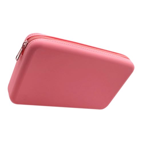 TOGEVAL Kleine Make-up-Tasche Für Damen Tragbare Schminktasche Mit Reißverschluss Aus Silikon Für Reise Und Alltag Für Pinsel Und Kosmetika von TOGEVAL
