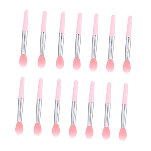 TOGEVAL Silikon Lippenpinsel Transparent Rot Praktischer Beauty Brush mit Weichem Silikonkopf Kompakt und Tragbar für Lippenstift Lipgloss Lidschatten für Make up Unterwegs und Zuhause von TOGEVAL