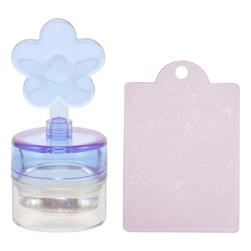 TOGEVAL Silikon Nagelstempel mit Blumenmuster Transparenter Nagelkunst Stamper Inkl Weichem Stempelkissen Vielseitiges Maniküre Werkzeug für Nagelstudio und Zuhause Robust und Einfach zu von TOGEVAL