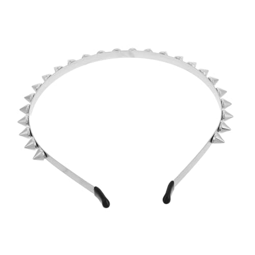 TOGEVAL Spiked Headband Punk Stil Metallnieten Robustes Goth Haarreif für Frauen Festival Konzert Cosplay Accessoire mit Sicherheitseffekt von TOGEVAL
