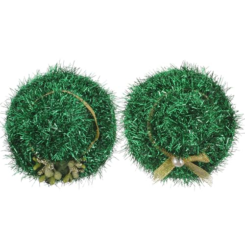 TOGEVAL St. Patricks Day Haarspange Set 2 Zylinder Hut Haarschmuck Für Frauen Und Mädchen Festlich Und Toll von TOGEVAL