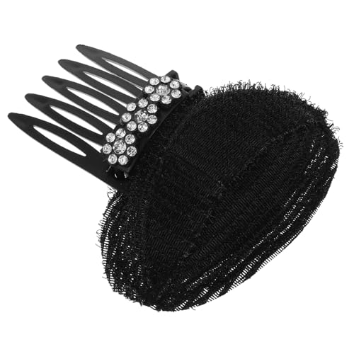 TOGEVAL Strass Haarspange mit Floraler Verzierung Unsichtbarer Volumen Haarclip für Frauen Elegant Fliegende Haare Bändigend als Hochzeits und Brautschmuck Silberner Glitzer von TOGEVAL