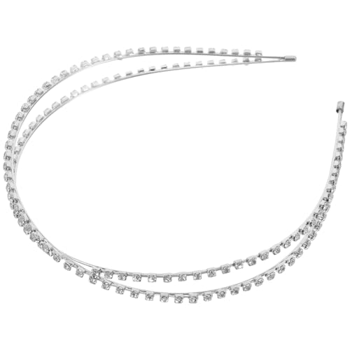 TOGEVAL Strassstein Haarschmuck Braut Hochzeit Haarreif Silber mit Funkelnden Kristallen Leichter Metall Tiara für Damen Mädchen Eleganter Kopfschmuck für Party und Festliche Anlässe von TOGEVAL