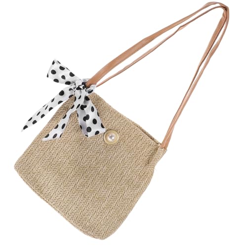 TOGEVAL Sommerliche Damenhandtasche Aus Strohweberei Lässige Perlen-umhängetasche Für Einkaufen Reisen Und Alltagsgebrauch von TOGEVAL