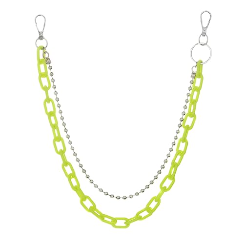 TOGEVAL Taillenkette Grün Modische Geometrische Hip-hop-hüftgürtelkette Für Erwachsene Acryl Und Eisen Leicht Und Langlebig Für Partys Und Reisen von TOGEVAL