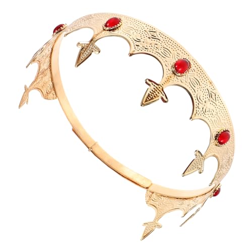 TOGEVAL Königskrone Für Männer Partykrone Cosplay-krone Prinzenkrone Dekoration Kopfschmuck Für Karneval Bühnenauftritte Partys Abschlussbälle von TOGEVAL