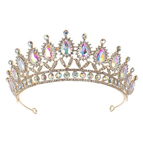 TOGEVAL Tiara Kopfschmuck Mit Strass Für Hochzeit Braut Haarschmuck Stirnband Für Abendveranstaltungen Partys Und Besondere Anlässe von TOGEVAL