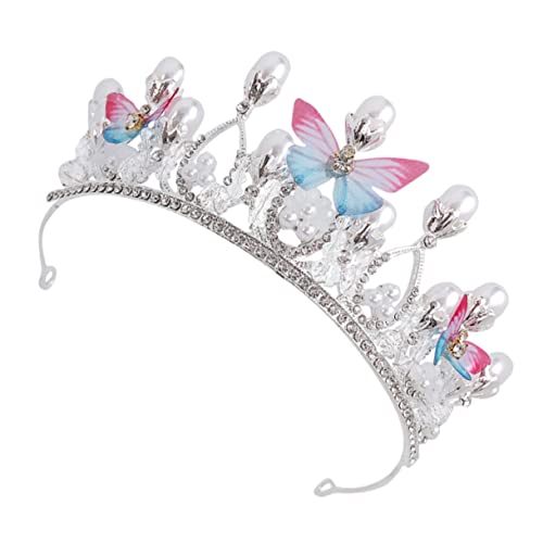 TOGEVAL Tiara Stirnband Silber Haarreif für Mädchen Langlebiges Haarschmuck für Geburtstage Partys Bühnenauftritte und Festliche Anlässe von TOGEVAL