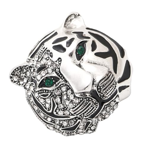 TOGEVAL Tiger Brosche mit Strass Elegantes Tierdesign für Kleidung Taschen und Hüte Zinklegierungsanstecker für Hochwertige Vintage Brosche von TOGEVAL