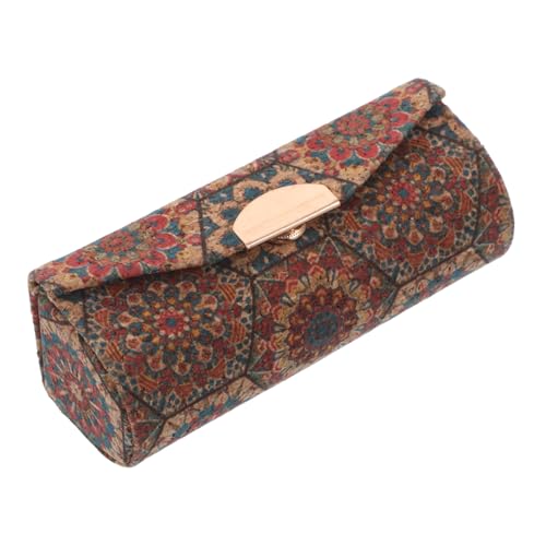TOGEVAL Tragbare Vintage Lippenstift Box mit Spiegel Multifunktionale Make Up Organizer für Handtasche und Rucksack Aufbewahrungsbox für Lippenstifte und Kosmetik für Damen von TOGEVAL