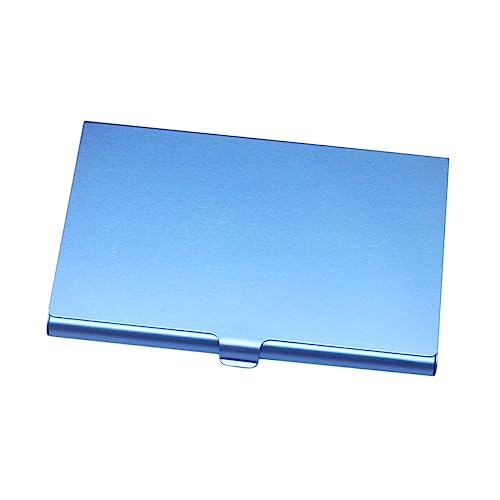 TOGEVAL Metall Business Namenhalter Kartenetui Aus Aluminiumlegierung Desktop-namens-Organizer Box-Organizer Für Ausweise Und Kreditkarten Blau von TOGEVAL