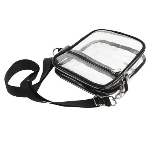 TOGEVAL Transparente Crossbody Bag PVC mit Reißverschluss Verstellbar Mittelgroß für Damen und Herren Geeignet für Sportveranstaltungen Konzerte und Alltag Phone Purse Design von TOGEVAL