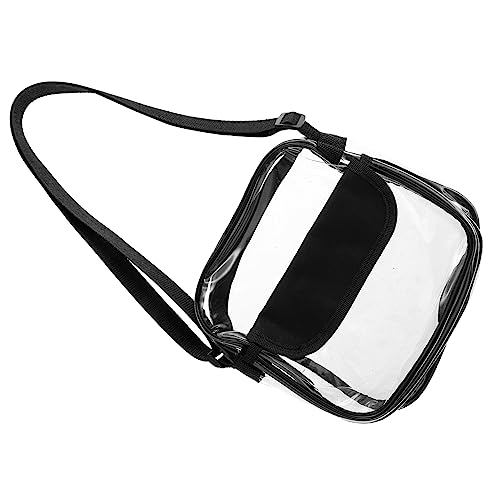 TOGEVAL Transparente PVC Crossbody Tasche Damen Schultertasche mit Reißverschluss Leicht Kompakt Vielseitig für Reisen Strand Stadion von TOGEVAL