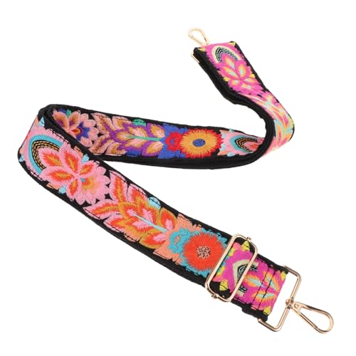 TOGEVAL Umhängegurt Mit Blumenstickerei Verstellbar Für Handtasche Gitarre Banjo Ukulele Retro-design Aus Polyester Geeignet Für Verschiedene Anlässe Und Musikzubehör von TOGEVAL
