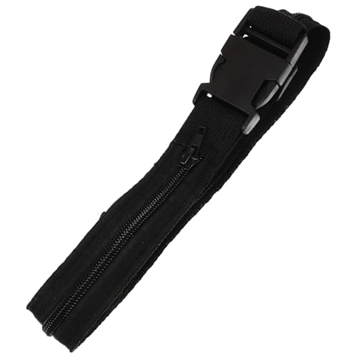 TOGEVAL Versteckter Outdoor gürtel mit Geldtasche Leichter Verstellbarer Bauchgurt für Damen und Herren Atmungsaktiv Flexibel für Reisen Sport Joggen und Alltag Schwarz von TOGEVAL