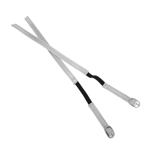 TOGEVAL Verstellbare Elastische Rutsch Schuhriemen für High Heels kein Bohren Sicherer Halt Einfache Anwendung Abnehmbare Pumps Schuhbänder Rutschfeste Schuhbänder für Damen Silberfarben von TOGEVAL