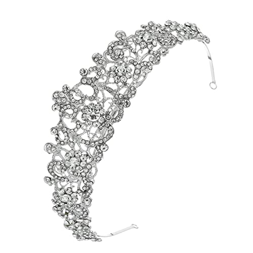 TOGEVAL Vintage Brautkrone Barock Rund Kristallkrone Haarschmuck Haarreif für Damen Mädchen Hochzeit Braut Accessoire Silber TOGEVAL Vintage Brautkrone Barock Rund Kristallkrone Haarschmuck Haarreif für Damen Mädchen Hochzeit Braut Accessoire Silber von TOGEVAL