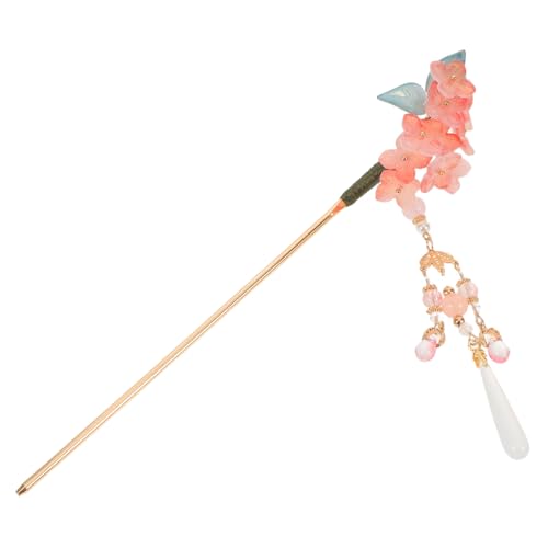 TOGEVAL Vintage Chinesische Haarstäbe mit Perlenblumen Langem Tassel-anhänger für Frauen und Mädchen Geeignet für Hanfu Qipao Ethno-look Vielseitig Kombinierbar Traditionelles Design von TOGEVAL