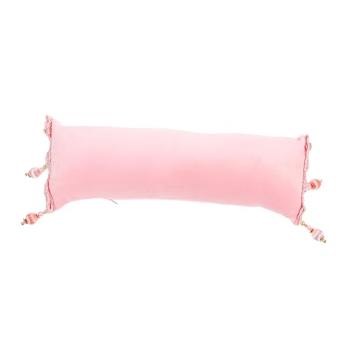 TOGEVAL Vintage Nagelkunst Handauflage Kissen mit Troddeln Bequeme Handstütze für Maniküre und Nagelpflege im Salon Rosa Nagelkissen für Entspannte Anwendungen von TOGEVAL