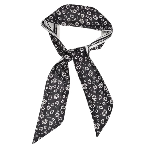 TOGEVAL Vintage Seidenschal Haarband Damen Schmaler Dekorativer Haarschmuck mit Schleife Eng Anliegend Langlebig Vielseitig Einsetzbar als Haarring und Tasche Accessoire mit von TOGEVAL