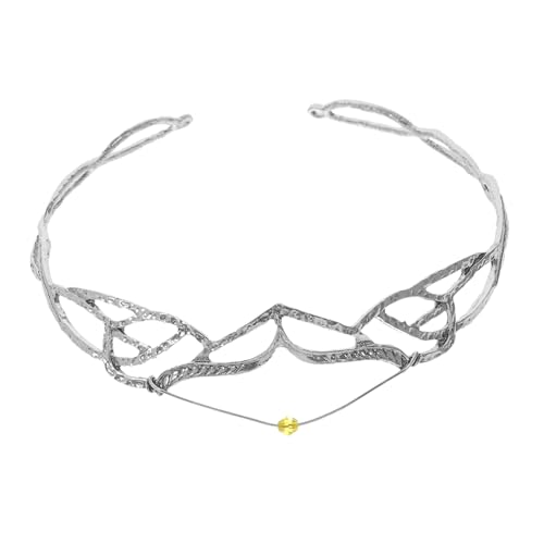 TOGEVAL Vintage Silber Crown Headband für Frauen Eleganter Braut Haarschmuck Leichter Hochzeit Tiara Haarreif für Hochzeiten Geburtstage und Festliche Anlässe von TOGEVAL