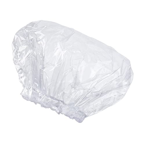 TOGEVAL Wasserdichte Durchsichtige Duschhaube Extra Groß Elastisch Wiederverwendbar Geeignet für Damen und Herren mit Langen oder Lockigen Haaren für Duschen Salon Make up und Reisen von TOGEVAL
