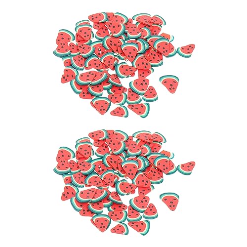 TOGEVAL Wassermelonennagelfleck Handwerk machen Patch -Nagelpflaster Nagelkunst- Handy-Shell-Ornament dekorativer Flicken für Fingernägel Maniküre-Patch- Polymer-Ton von TOGEVAL