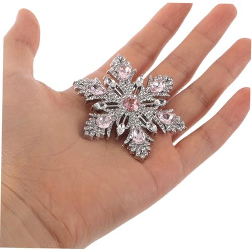 TOGEVAL Weihnachtsbrosche Schneeflocke mit Strassverzierung Modische Anstecknadel für Damen Vielseitiger Lapel Pin für Jacken Mäntel Anzüge und Festliche Anlässe Langlebiges Design von TOGEVAL