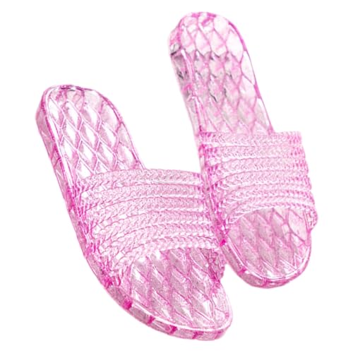 TOGEVAL Wiederverwendbare Damen Hausschuhe aus Rutschfeste Leichte Gäste pantoffeln für Hotel Salon Reise Atmungsaktive Weiche Modische Schlafzimmer Slipper von TOGEVAL