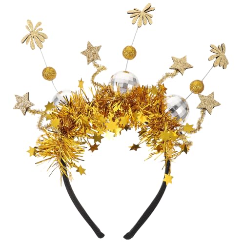 TOGEVAL Neujahrs-haarreif Mit Sternen Glitzerndes Kopfschmuck Für Frauen Für Partys Hochzeiten Und Fotos Vielseitige Dekoration Für Silvester Und Geburtstagsfeiern Einfach Zu Tragen von TOGEVAL