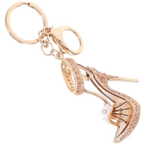 TOGEVAL High Heels Schlüsselanhänger Strass Schuh Charm Schlüsselanhänger Metall Dekorativer Schlüsselanhänger Für Damentasche Accessoire von TOGEVAL