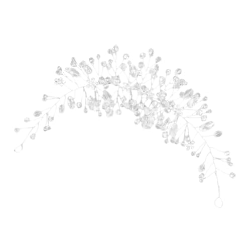 TOGEVAL -tiara Kopfbedeckungen Hochzeits Kopfbedeckung Für Braut Stirnband Strass Hochzeit Haarschmuck Braut Hochzeitsdiademe Für Die Haardekoration Transparent von TOGEVAL