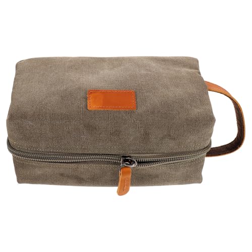 TOGEVAL wasserdichte Canvas Kosmetiktasche Reise Make up Organizer Retro Stil Große Kapazität Robust Langlebig für Damen und Unterwegs von TOGEVAL