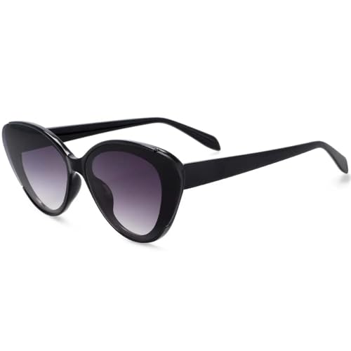 TOIPASTN 54223 Style Cat Eye Sonnenbrille Damen Shades UV400 Fashion Vintage Brille (schwarz) von TOIPASTN