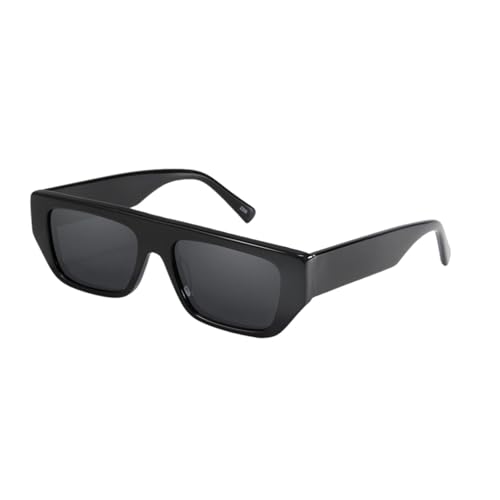 TOIPASTN Acetat Damen Sonnenbrille Polarisiert Herren Retro UV400 (schwarz GRAU) von TOIPASTN