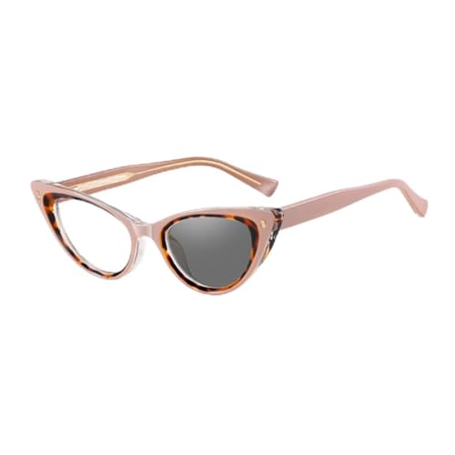 TOIPASTN Brille für Damen, gegen blaues Licht, modische Brille, TR90 Cat Eye Vintage, Gestell Leopardenmuster Farbe Khaki, Einheitsgröße von TOIPASTN